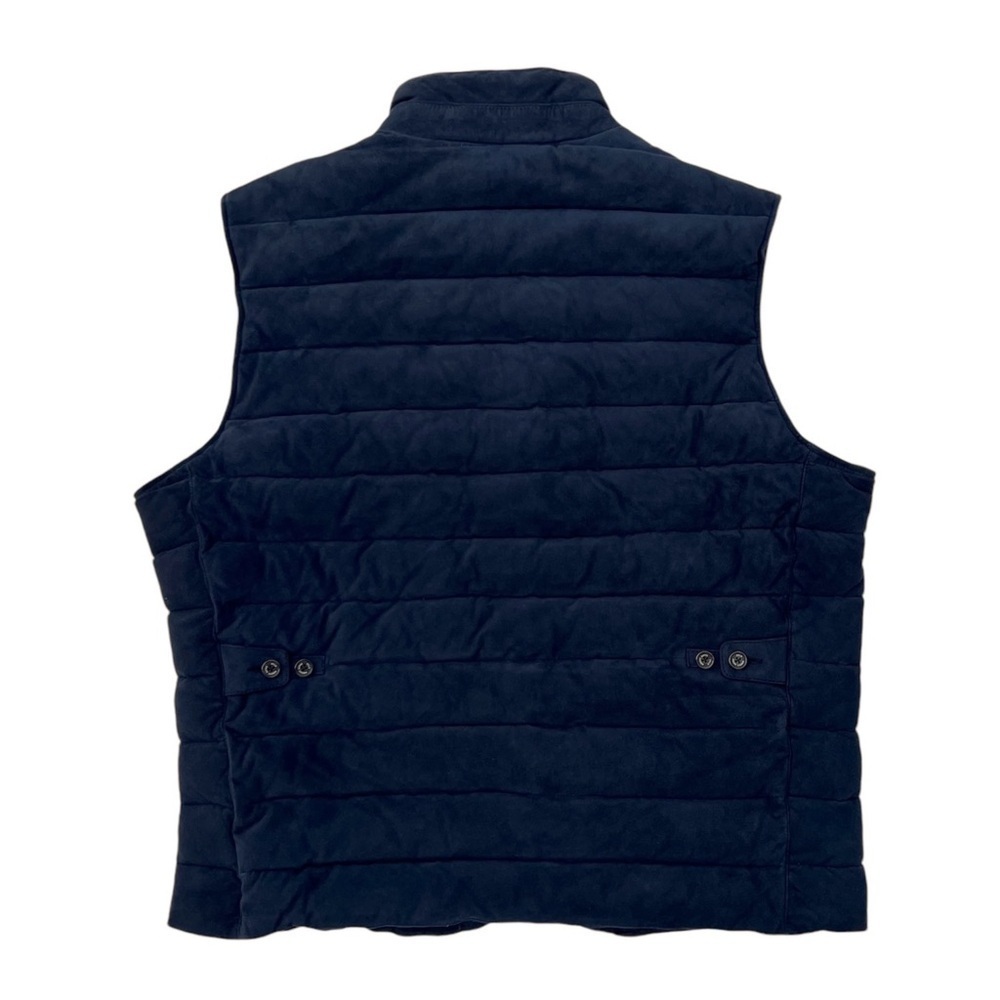 Polo Ralph Lauren Quilted Suede Vest Men’s Size XL Navy Blue Puffer New NWT - Picture 3 of 11